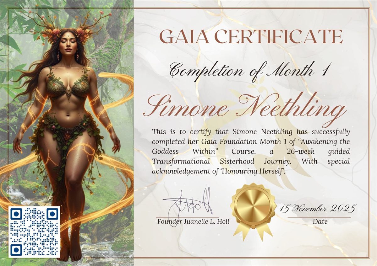 Certificate of completion — Simone Neethling